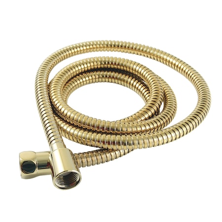 72Inch Stainless Steel Shower Hose, Polished Brass
